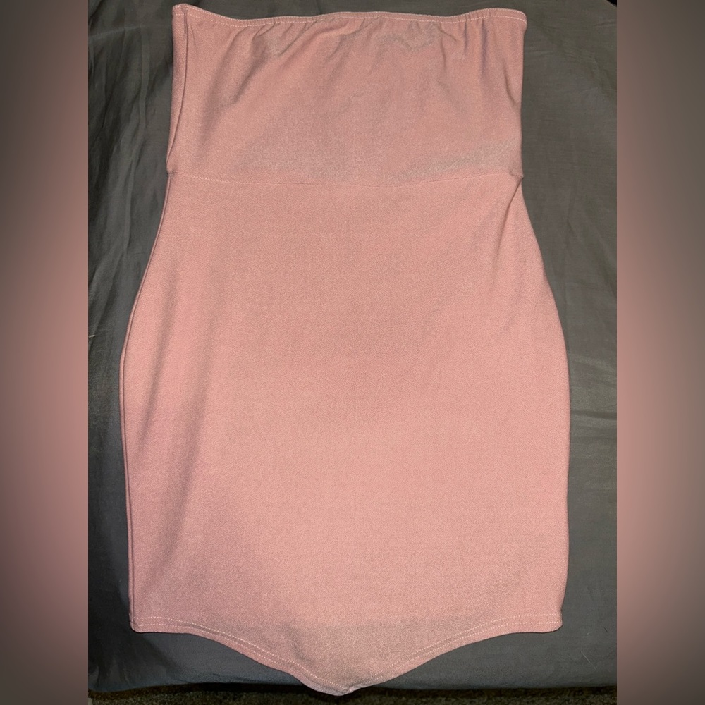 Strapless Mini Pink Dress